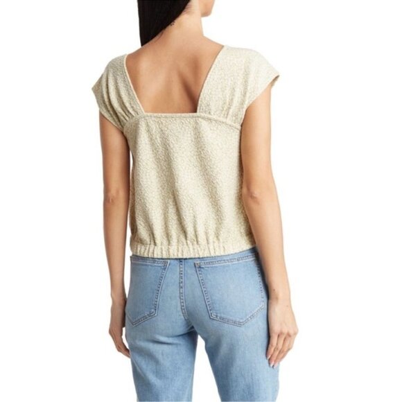 Madewell Floral Jacquard Button-Front Top XS - Picture 2 of 7